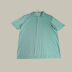 Scales Gear Men's Performance Polo Shirt Mint Green Geometric Short Sleeve Large